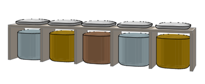 Скамья под пуфики (короткая) 0283095813