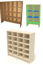 ШКАФ ДЛЯ ГОРШКОВ (размер ячейки 270*300*270) 9 00450