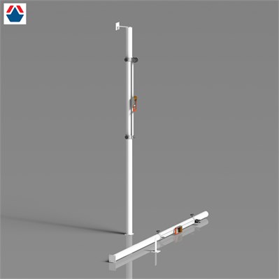 Стойки волейбольные пристенные Круглые d76 с системой натяжения ОС-07050