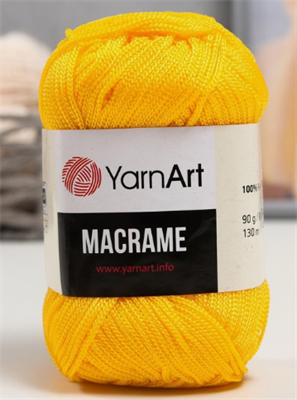 Пряжа "Macrame Макраме" 100% полиэстер 130м/90гр (142 жёлтый) 0283095204