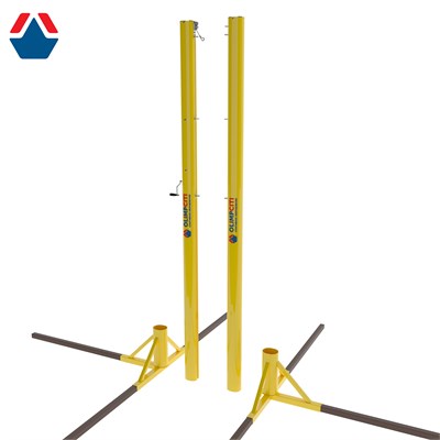 Стойки для пляжного волейбола алюминиевые 100х120 со скрытым механизмом натяжения сетки ОС-13239