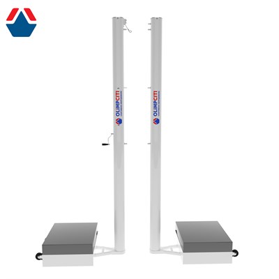 Стойки мобильные волейбольные алюминиевые 100х120 со скрытым механизмом натяжения сетки ОС-15352