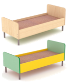 КРОВАТЬ НА МЕТАЛЛИЧЕСКИХ НОЖКАХ 1 00767