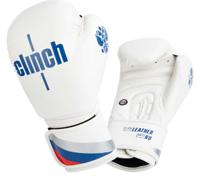 ПЕРЧАТКИ БОКСЕРСКИЕ CLINCH OLIMP БЕЛО-СИНИЕ 02224