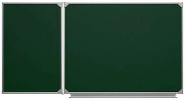 Двухэлементная(Л) магнитная полимерная школьная доска 2250х1200 (меловая) 02829460
