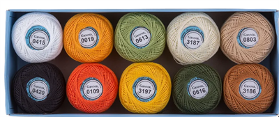 Пряжа "Gamma" Ирис ассорти 100% хлопок 10 х 10 г 82 м 3 м №17 0283095118