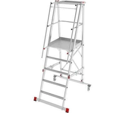 Передвижная, складная лестница-стремянка с платформой Новая Высота 0280713