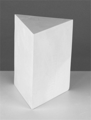 Геометрическая фигура ПРИЗМА трёхгранная, 20 см (гипсовая) 02829228