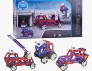 Конструктор магнитный "Цветные магниты" 32 дет., в коробке 0280377