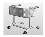 Каркас одноместный с регулировкой высоты без регулировки угла наклона 0282303