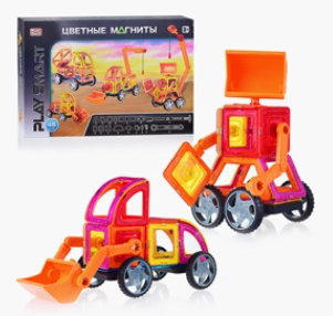 Конструктор магнитный "Цветные магниты" 45 дет., в коробке 0281043