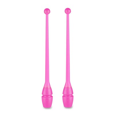 Булавы для худ. гимнастики INDIGO, IN017-P, 36 см, пластик, каучук, в компл. 2шт, розовый IN017-P