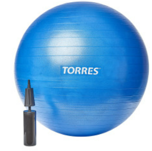 Мяч гимнастический TORRES с насосом (d. 65 см) 025719