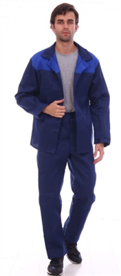 КОСТЮМ РАБОЧИЙ ТЕМНО-СИНИЙ, ВАСИЛЬКОВЫЙ 0282627