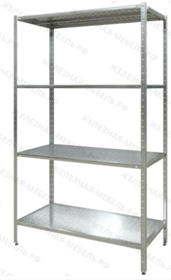 Стеллаж полочный 2000х1200х600 с перфорированной полкой (нерж.сталь) 0283096015
