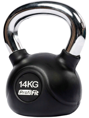 Гиря обрезиненная с хромированной ручкой 14 кг 02122