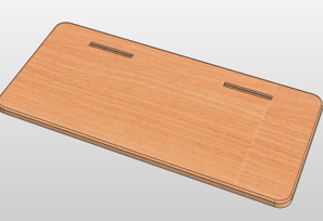 Столешница двухместная без эргономичного выреза 02830962817