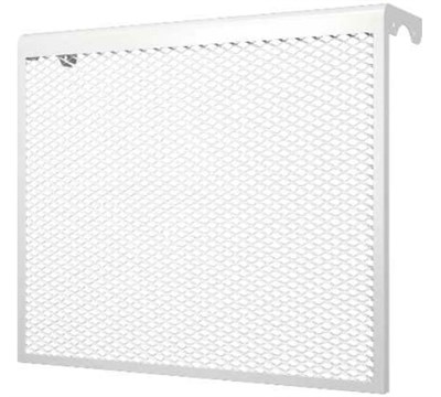 Радиаторный экран просечно-вытяжной, 690x610x140, 7-и секционный, сталь, белый 026046