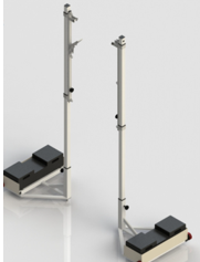 Стойки волейбольные мобильные с площадкой под противовес 02080