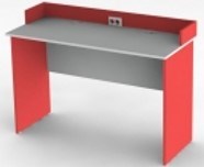 ПИСЬМЕННЫЙ СТОЛ ДВУХМЕСТНЫЙ С БОРТИКОМ И РОЗЕТКОЙ ТОЧКА РОСТА 02830851