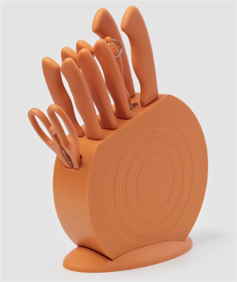 Набор ножей кухонных на подставке, 8 ножей, ножеточка, ножницы 0283095234