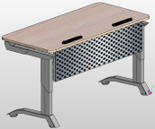 Стол ученический двухместный регулируемый по высоте, не регулир-ый по углу наклона 028309028