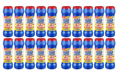 Чистящее средство дезинфицирующее 475 г, COMET (Комет) "Лимон", порошок 20 штук 0280050