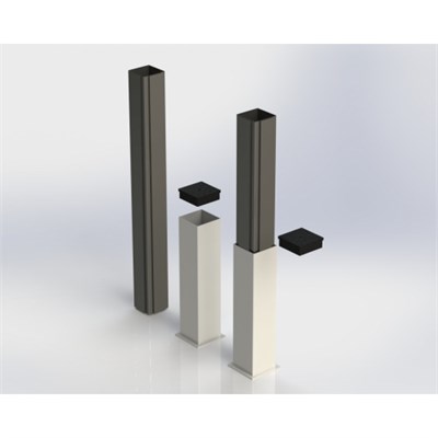 Комплект стаканов для 2х ворот сталь 60х60. ОС-122211