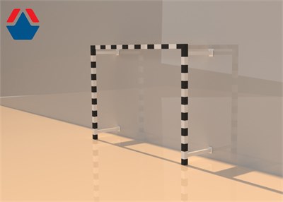 Ворота гандбол - минифутбол 3х2х0,6 м алюминиевый профиль 80х80 пристенные складные (ЧЕРНЫЙ) ОС-15343