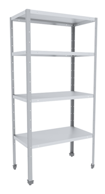 Стеллаж 900х400х1850(1870) мм полностью из нерж. стали 0282498