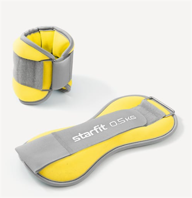 Утяжелители универсальные WT-502, 0,5 кг, желтый/серый 02830965078