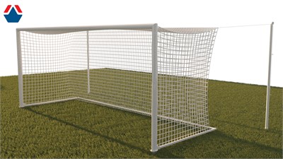 Ворота футбольные 5,6х2,35х1,5 м алюминиевый профиль 100х120 стац. под свободно подвешиваемую сет ОС-15332