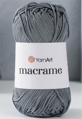 Пряжа "Macrame Макраме" 100% полиэстер 130м/90гр (159 стальной) 0283095205