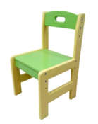 СТУЛ ДЕТСКИЙ РЕГУЛИРУЕМЫЙ ИЗ МАССИВА ХВОЙНЫХ ПОРОД ДЕРЕВА СИДЕНЬЕ И СПИНКА ЦВЕТНЫЕ 1 00153