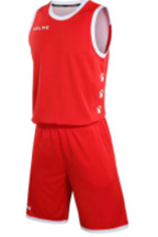 Форма баск. взросл. KELME 100% полиэстер, красный 01749