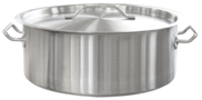 Кастрюля Roal 18л, 40x15 см, мерная шкала, индукция, нерж, тройное дно 01480