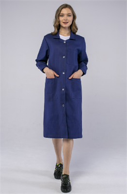 Халат женский рабочий (тк.Диагональ,195), т.синий 026048