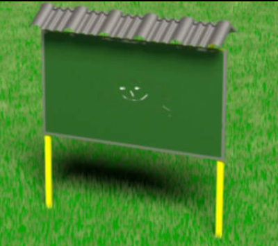 Уличный стенд с козырьком Двухсторонний Размеры 150х100см 0283095636