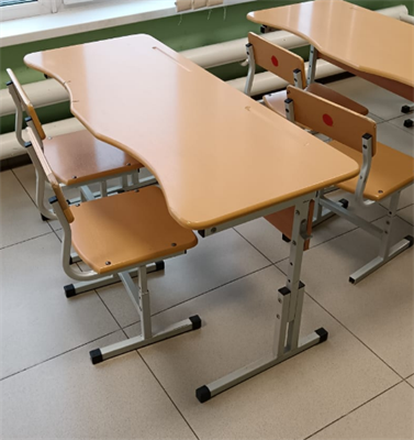 Стол ученический регулируемый по высоте МДФ , желоб под пенал + эрго вырез CYS7cy7khC55UUuAMMD5t2