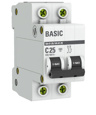 Автоматический выключатель EKF 2P 25А 02830962578