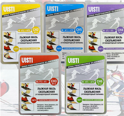 Комплект лыжных парафинов Visti полный (CH 2,3,4,5,6) (+10°/-32°, 300 гр) 0283094845 - фото 1435190