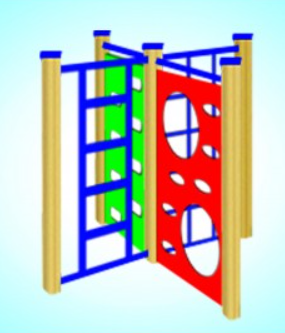 Спортивный комплекс со шведской и альпийской стенкой 02829585