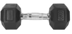 Гантель TORRES 6 кг (резина) 02471