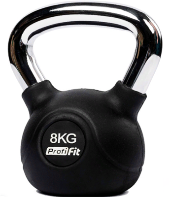 Гиря обрезиненная с хромированной ручкой 8 кг 02119