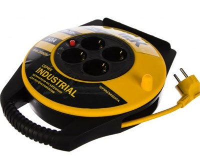 Удлинитель на катушке IEK 4х10м УК10 с термозащитой 3х1.0 0282441