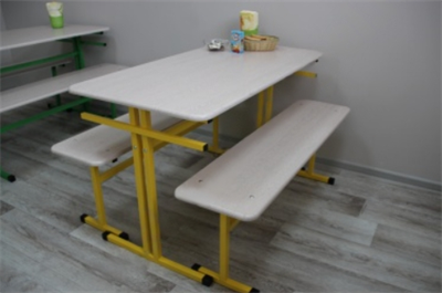 Стол обеденный зоны шестиместный под скамью со столешницей МДФ 0283095023