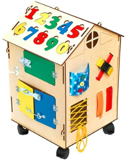 Бизиборд Дом на колесах (30х30х46) 0280419