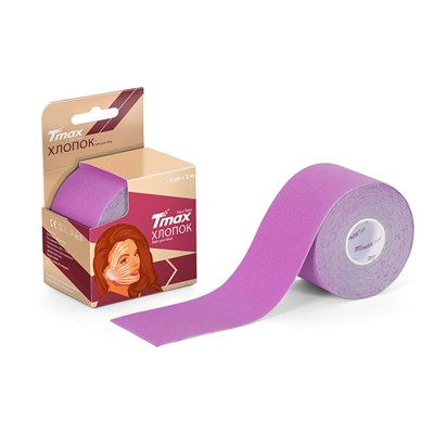 Тейп кинезиологический для лица TMAX Beauty Tape, хлопок, размер 5см x 5м 33220