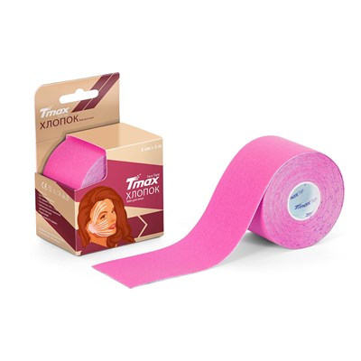 Тейп кинезиологический для лица TMAX Beauty Tape, хлопок, размер 5см x 5м 33221
