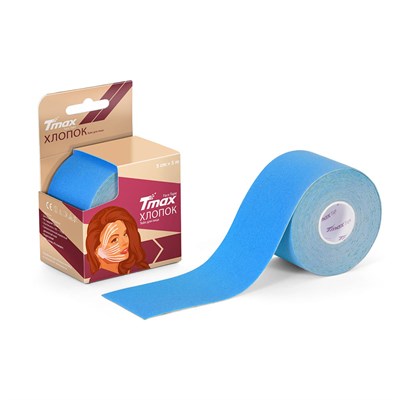 Тейп кинезиологический для лица TMAX Beauty Tape, хлопок, размер 5см x 5м 33222
